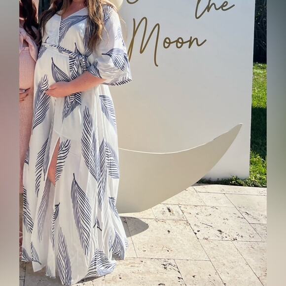 Baltic Born White and Blue Maxi Dress - Picture 14 of 14